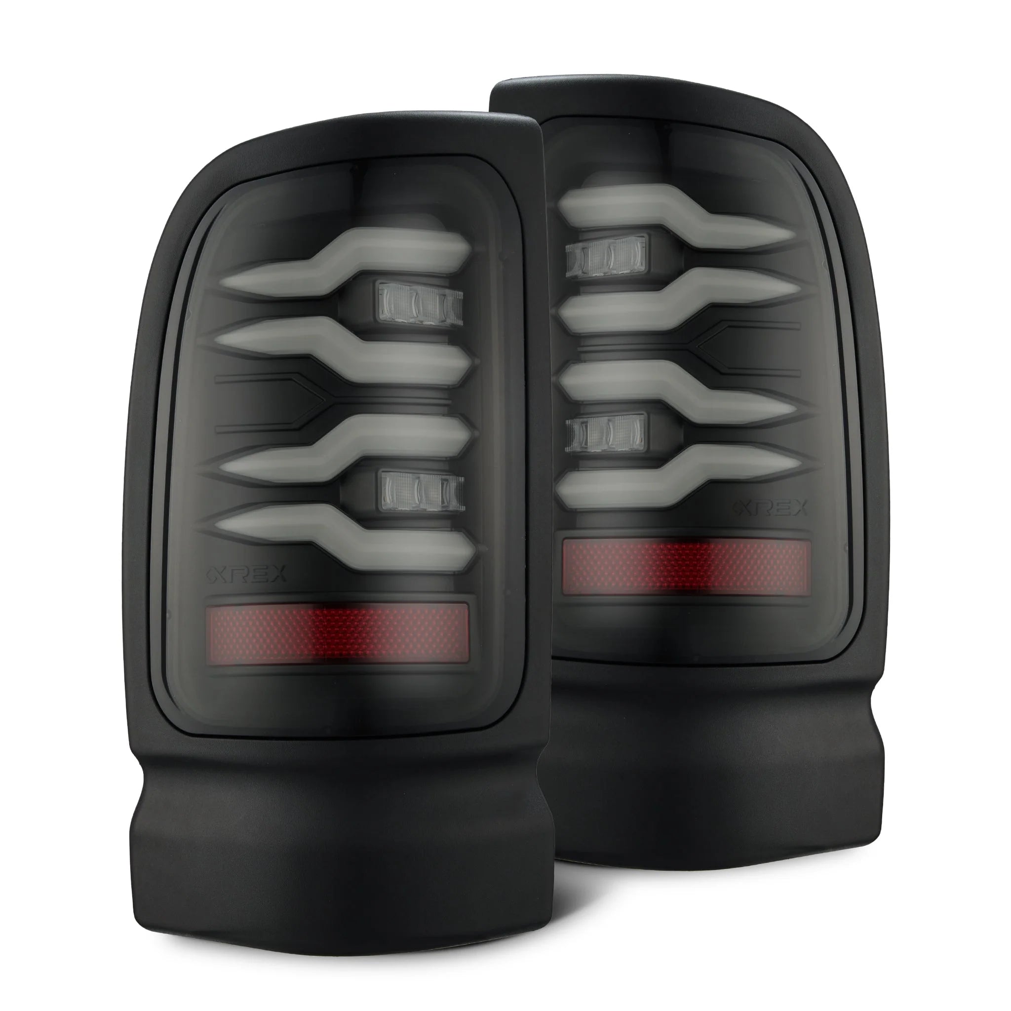 AlphaRex LUXX LED Tail Lights for Dodge Ram 1500 (1994-2001) & 2500/3500 (1994-2002) - Black Smoke Style - High Visibility & Durable Replacement Lights - Perfect for Night Driving & Off-Road Adventures