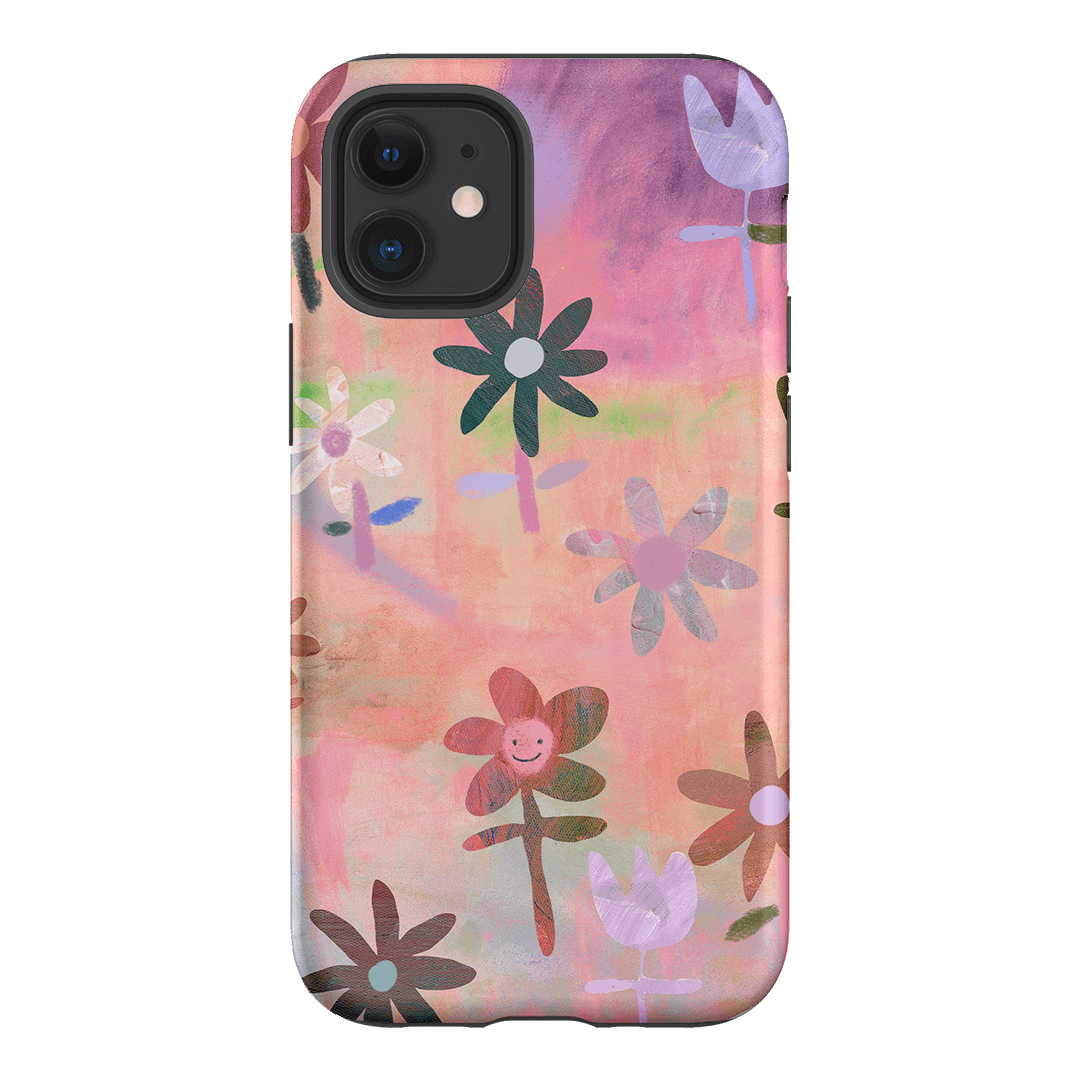 Premium Lazy Daisy Floral Phone Case - Shockproof & Slim Design for iPhone 15/14/13/12/Pro/Max - Perfect for Everyday Use, Travel & Outdoor Activities