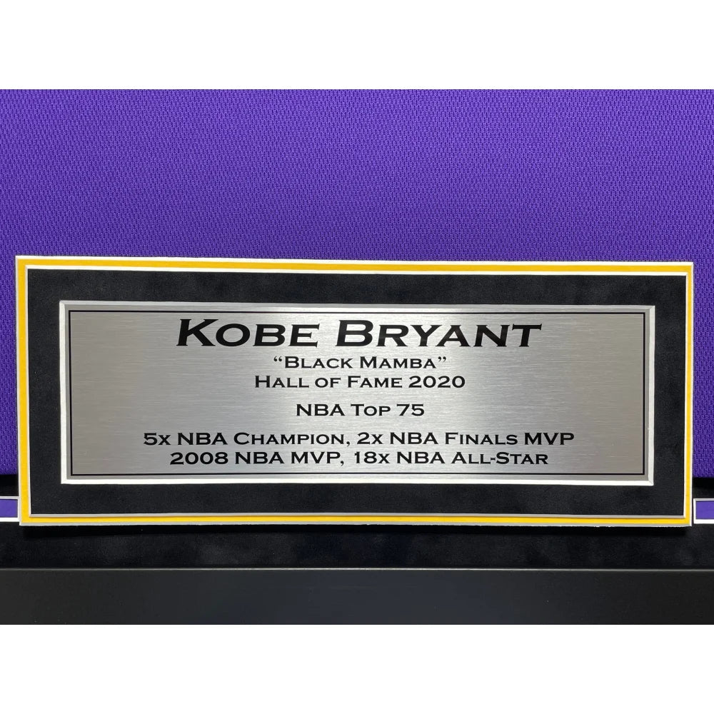 Kobe Bryant Autographed Lakers #8 Purple Nike Jersey - Framed with UDA Upper Deck COA - Perfect for Sports Memorabilia Collectors & Lakers Fans