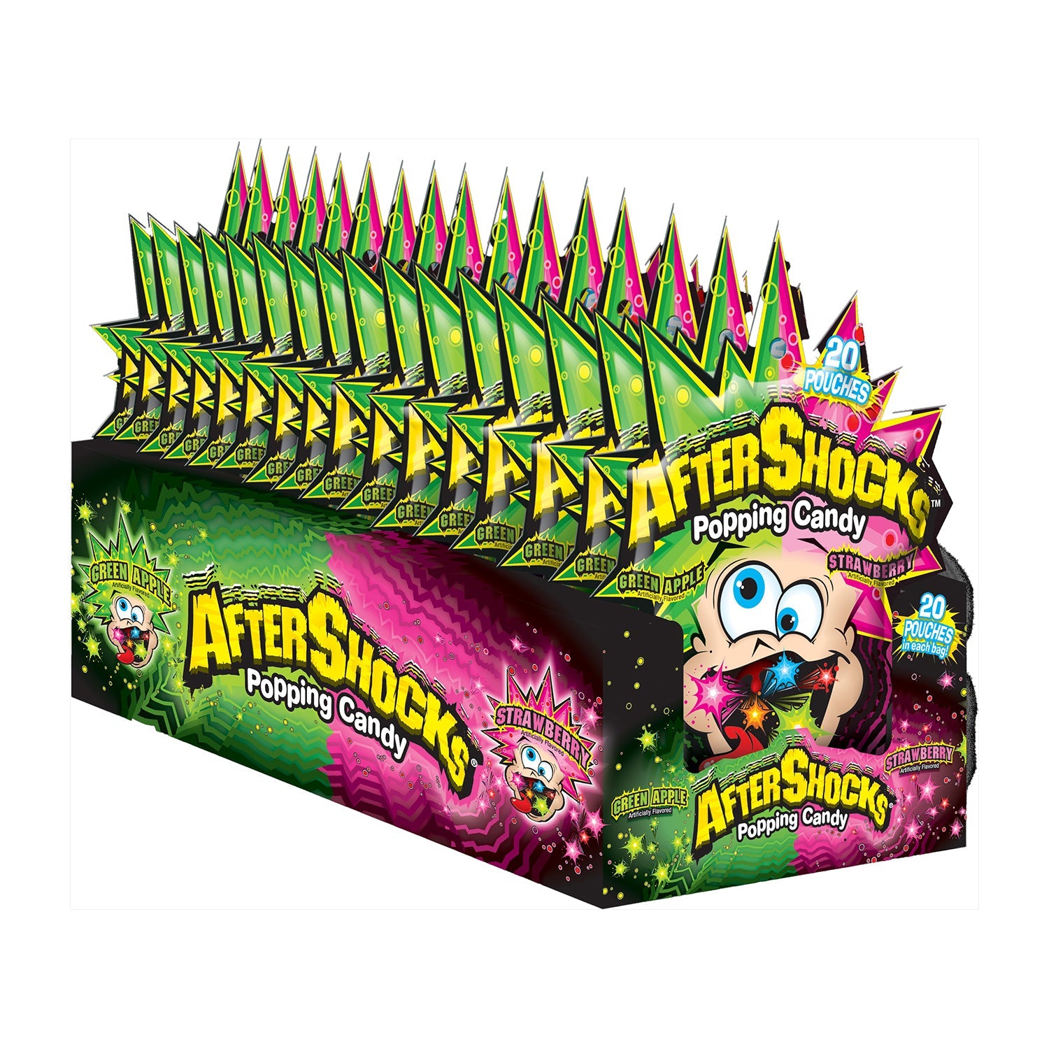 After Shocks Assorted Sour Candy | 16ct Box (1.6 oz) - Perfect for Parties, Halloween Treats & Office Snacks