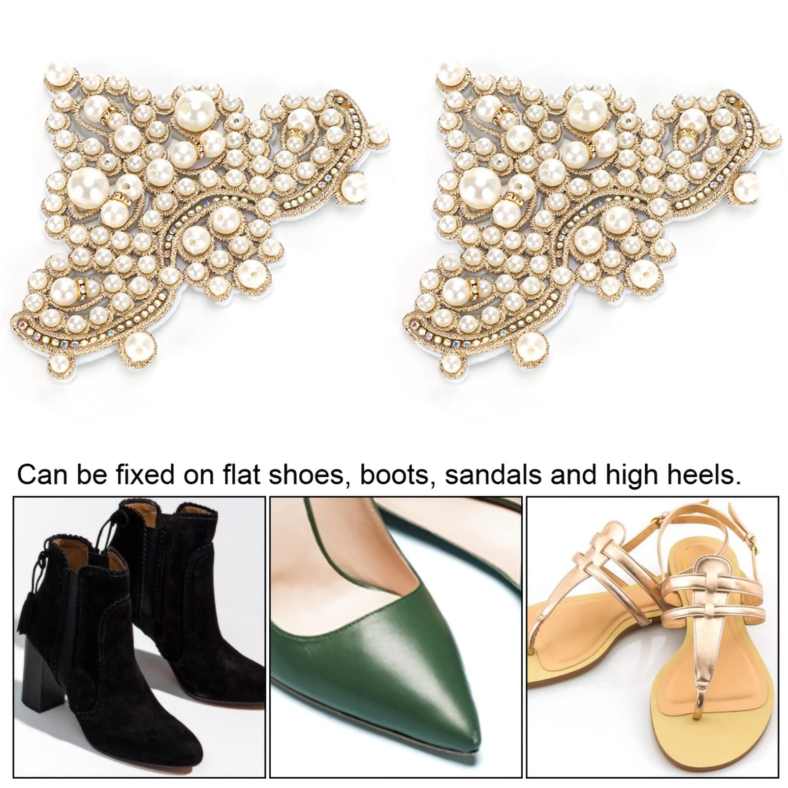 Alvinlite Rhinestone Shoe Clips - 1 Pair DIY Decorative Accessories for Shoes, Bags & Packages | Perfect for Weddings, Parties & Fashion Outfits