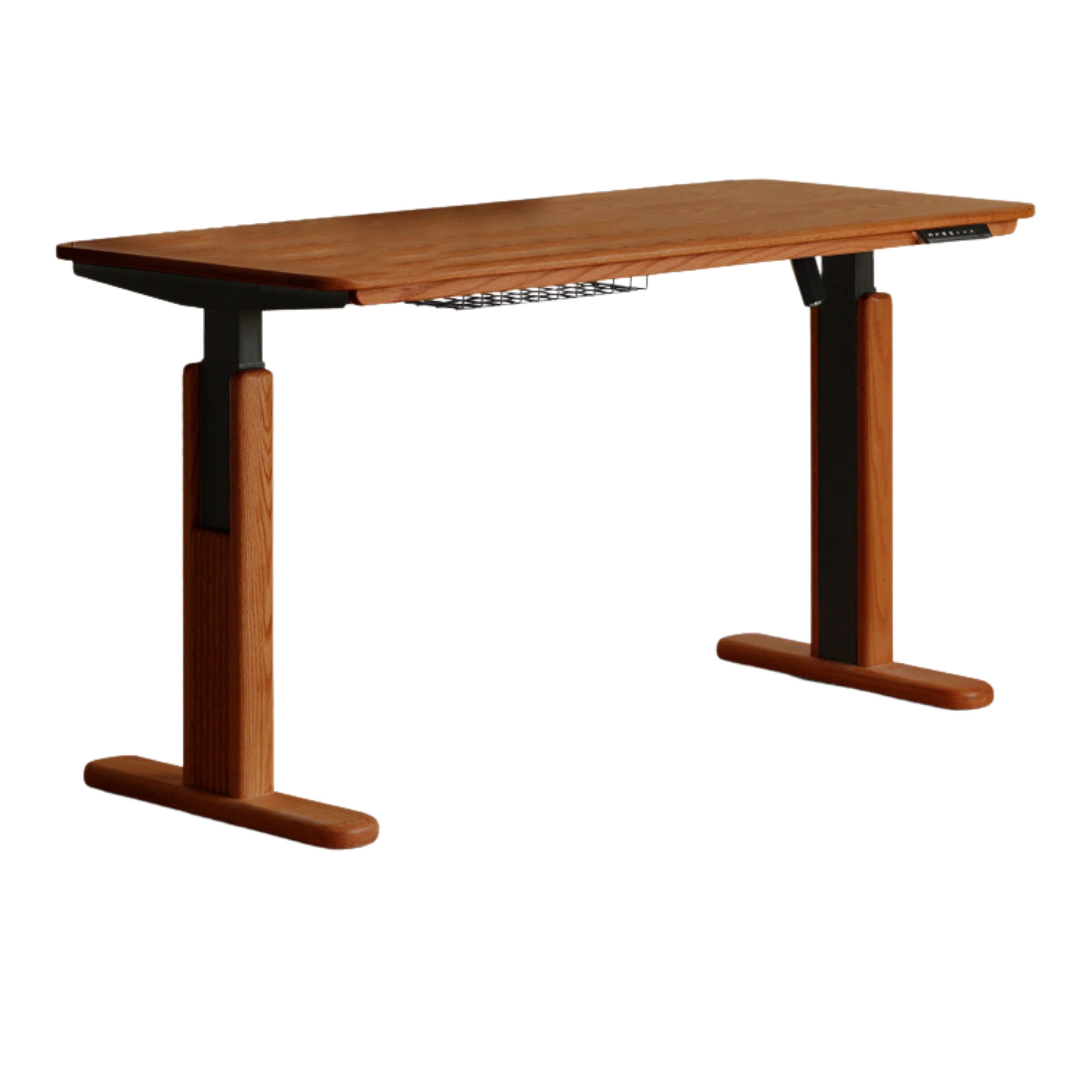 55.1x24.4x27.9-46.8 inch/ 140x62x72-121 cm/ Walnut color/ Oak lifting desk single motor