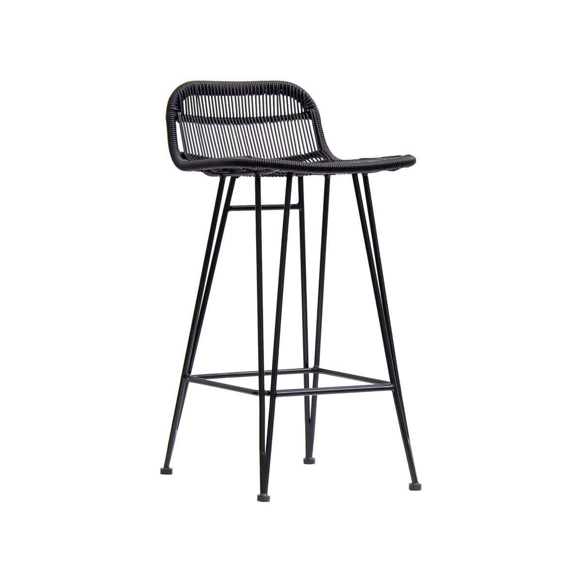 Satara Carbo Counter Stool - Modern Bar Stool with Carbon Fiber Finish - Perfect for Kitchen Islands, Breakfast Bars & Home Decor