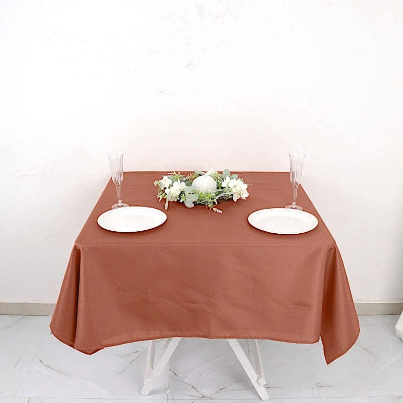 54 x 54 Inch Premium Polyester Square Tablecloth - Waterproof & Wrinkle-Resistant - Perfect for Dining Tables, Parties, and Special Events