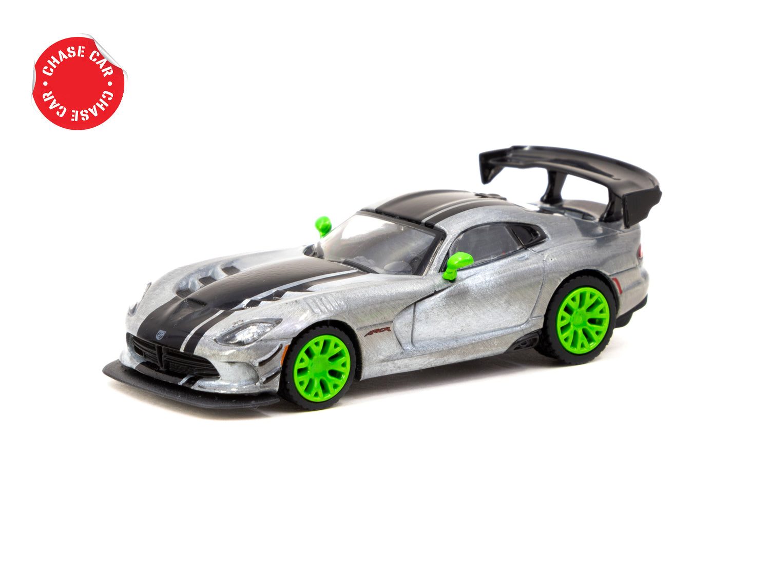 Tarmac Works 1/64 Scale Dodge Viper ACR Extreme Green Metallic Diecast Model Car - Collectible Miniature for Display & Racing Enthusiasts - Perfect for Home Office Decor & Car Showcases
