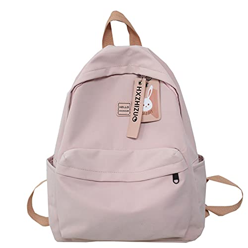 Cute 14.6 Inch Waterproof School Backpack for Teen Girls - Kawaii Pink Bookbag for Middle & High School Students, College, Travel & Daily Use