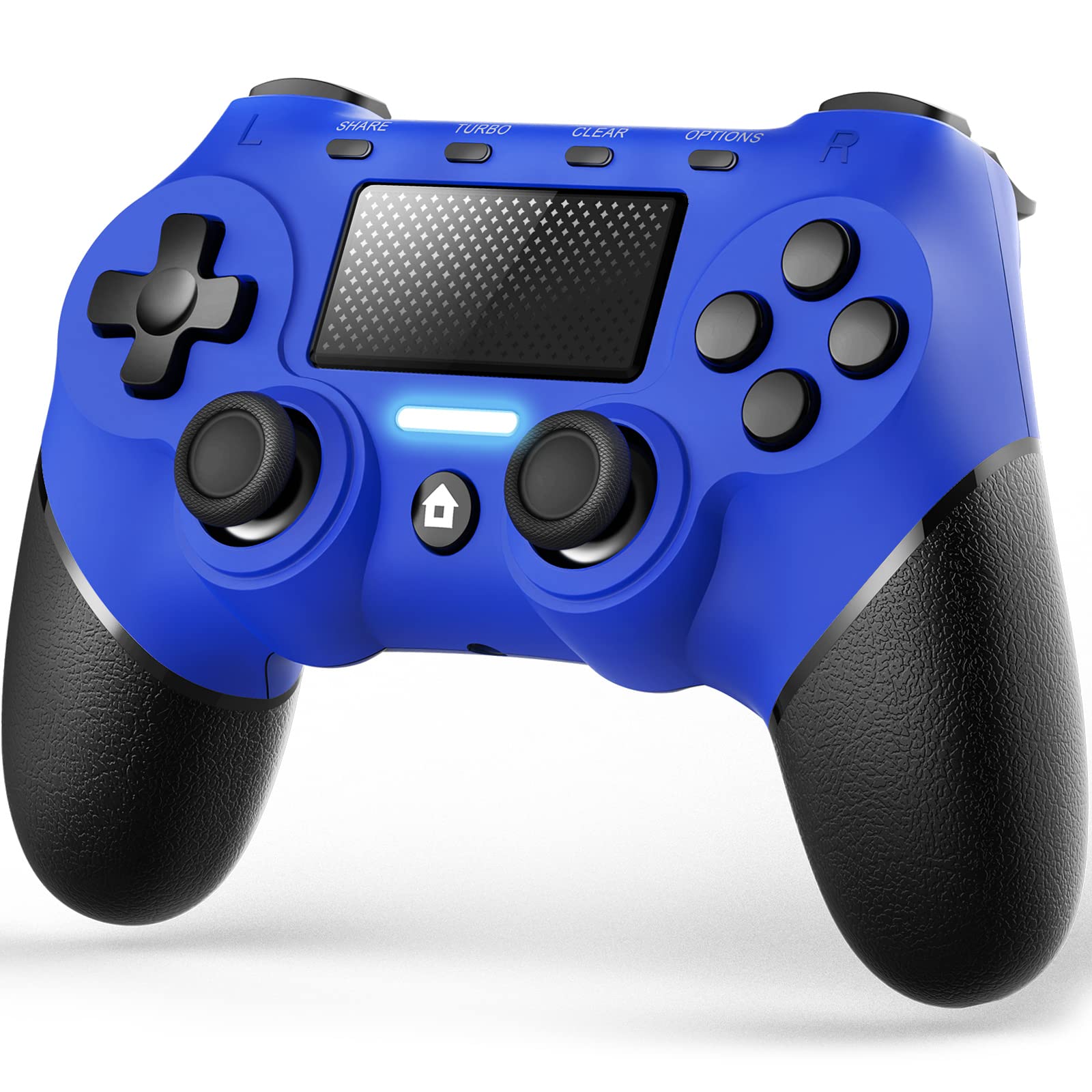 TERIOS Wireless Gaming Controller for PS4 - Dual Shock Gamepad with Analog Sticks, Trigger Buttons & Stereo Headset Jack | Enhanced Precision & Comfort | Perfect for FPS, Racing & Action Games (Blue)