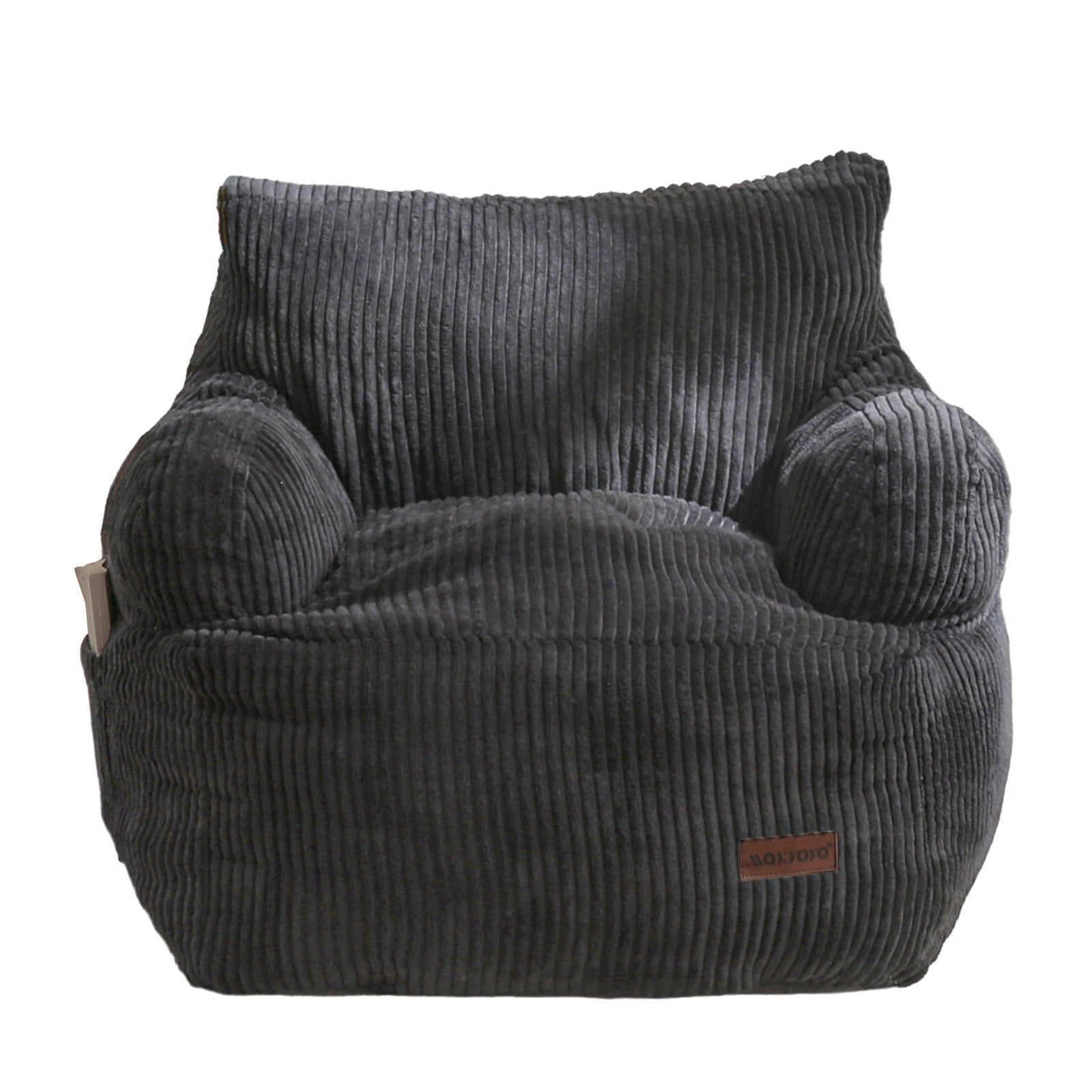 MAXYOYO Kids Bean Bag Chair - Soft Toddler Bean Bag Sofa with Filler for Boys & Girls, Dark Grey - Perfect for Playrooms, Bedrooms & Reading Nooks