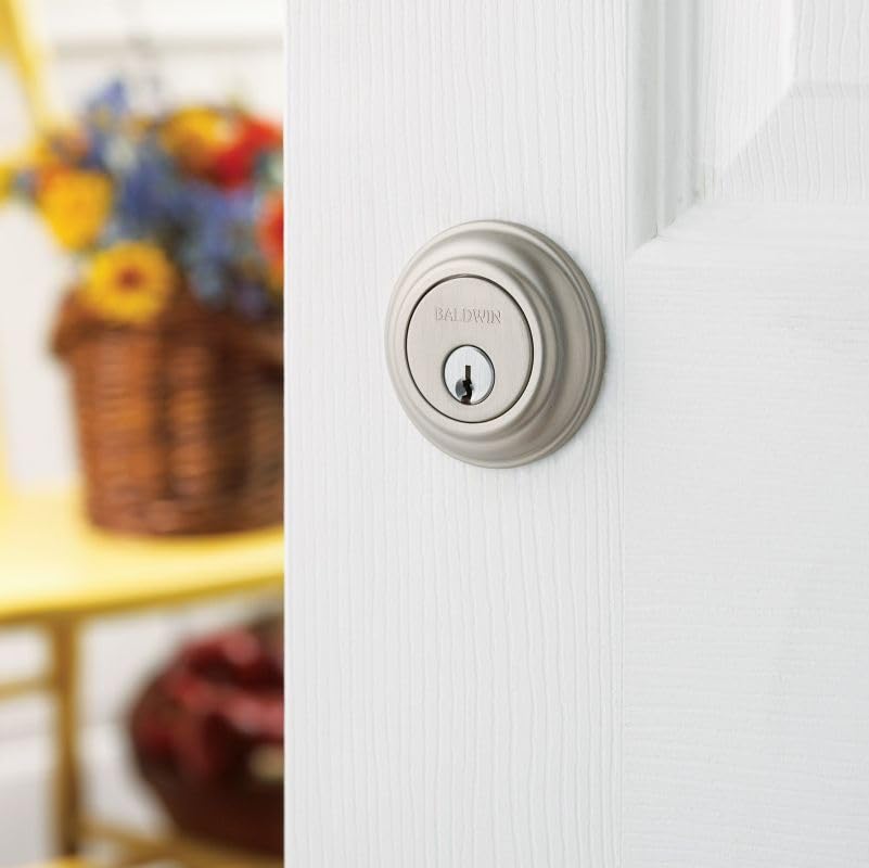 Baldwin Hardware 8232.056 High Security Deadbolt Lock - Premium Door Lock for Home Safety & Security | Ideal for Front Doors, Back Doors & Rental Properties