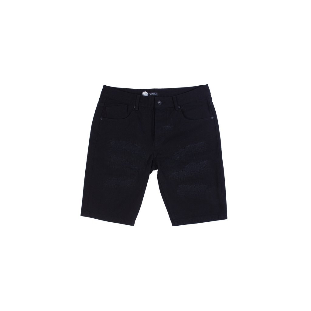 Staple Pigeon Men's Denim Shorts - Vintage Washed Blue Jeans Shorts for Casual Wear & Summer Outfits