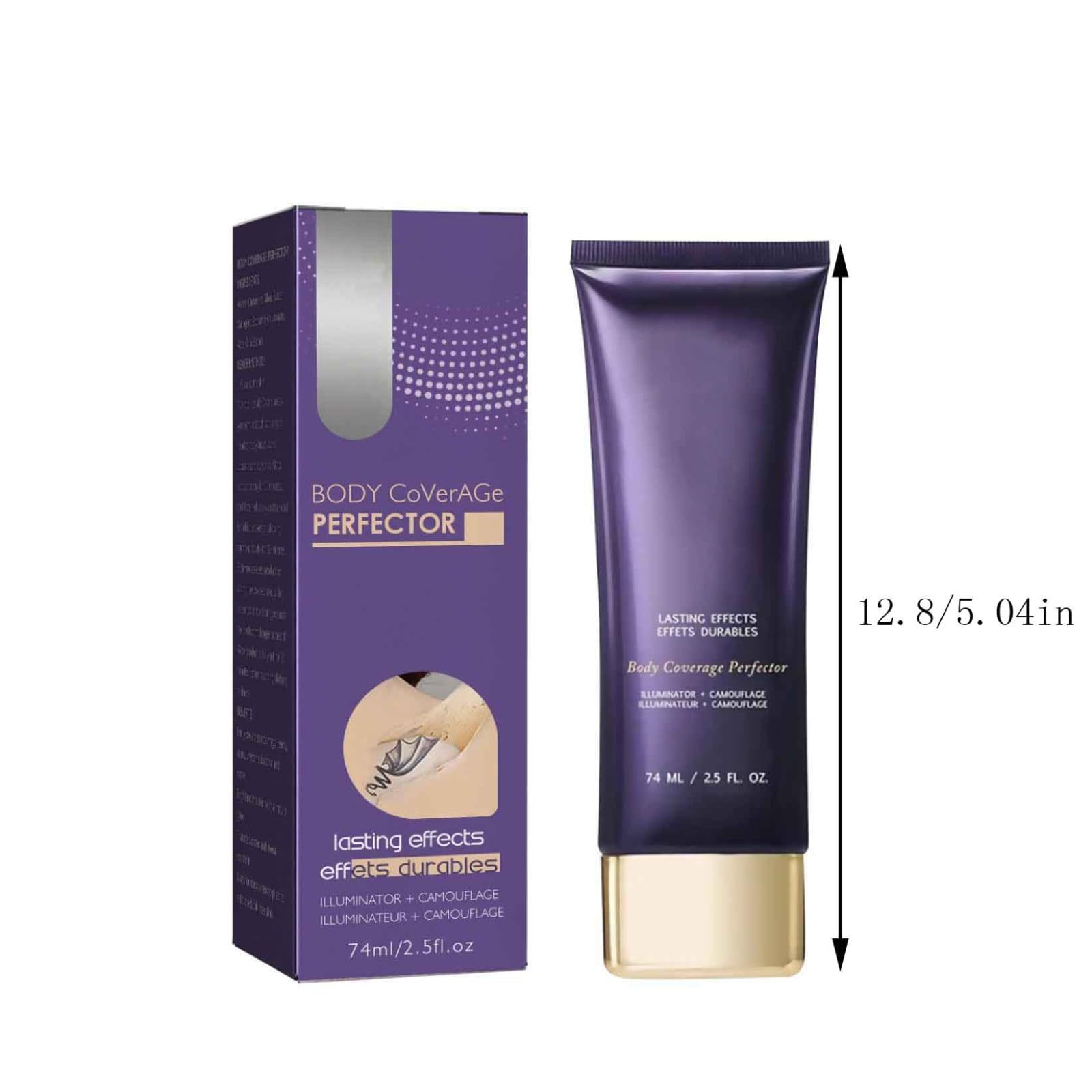 Waterproof Leg Makeup - No Transfer Body Coverage Perfector for Tattoos, Scars & Varicose Veins | Full Coverage Leg & Body Makeup | Tattoo Cover Up Waterproof (1PC, One Size) | Perfect for Beach, Pool, Weddings & Everyday Wear