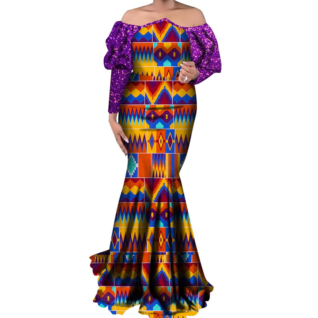 **Elegant African Dashiki Dresses for Women - Plus Size Traditional Party Wear - Perfect for Weddings, Festivals & Cultural Events - 24fs1402 M**