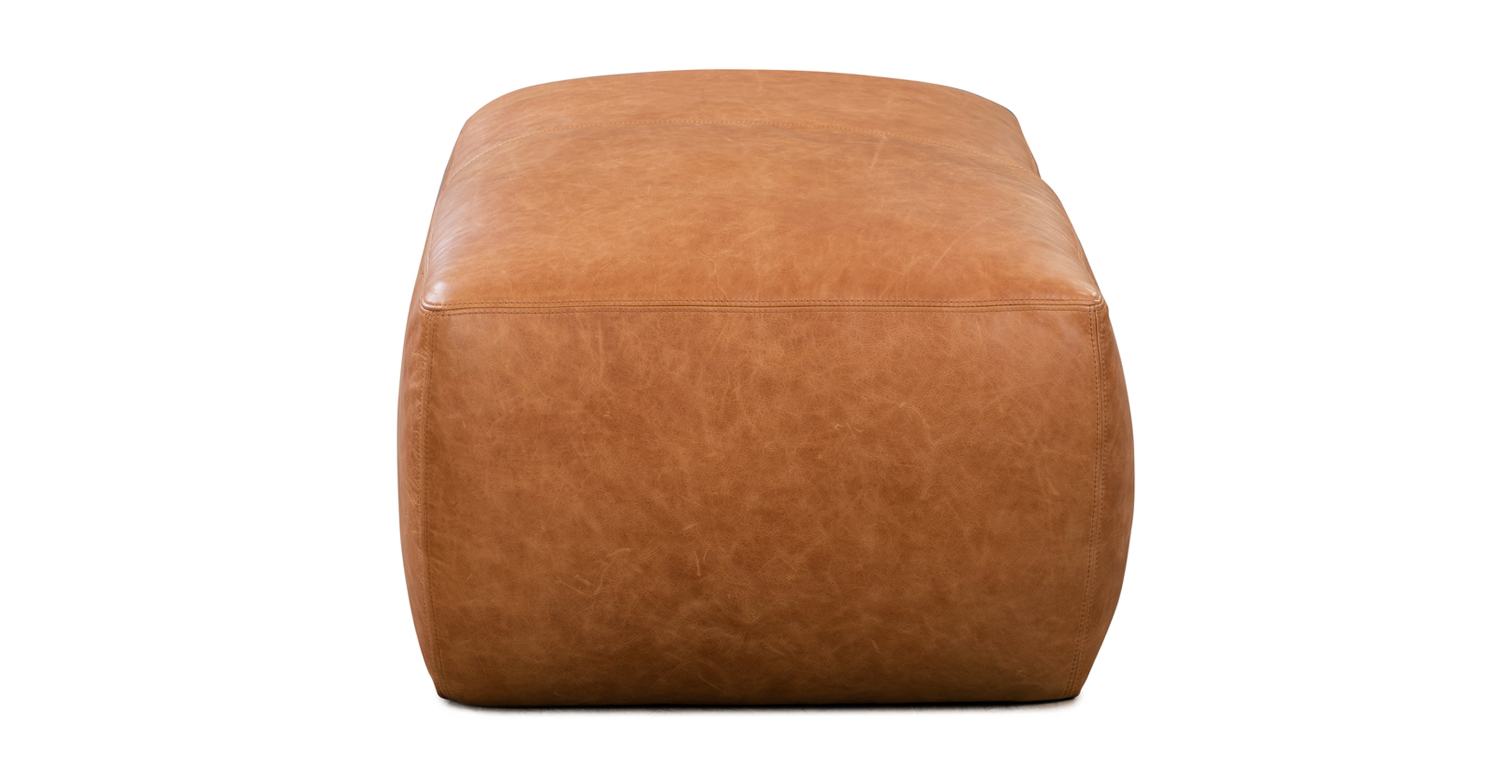 Premium Denver Leather Ottoman - Soft & Durable Footrest, Storage Bench - Perfect for Living Room, Bedroom, Home Decor & Relaxation