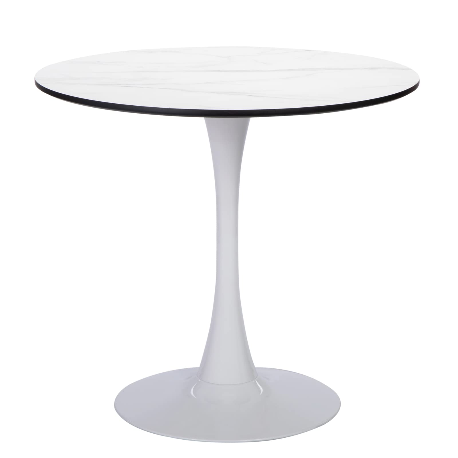 Modern White Marble Round Dining Table 31.5