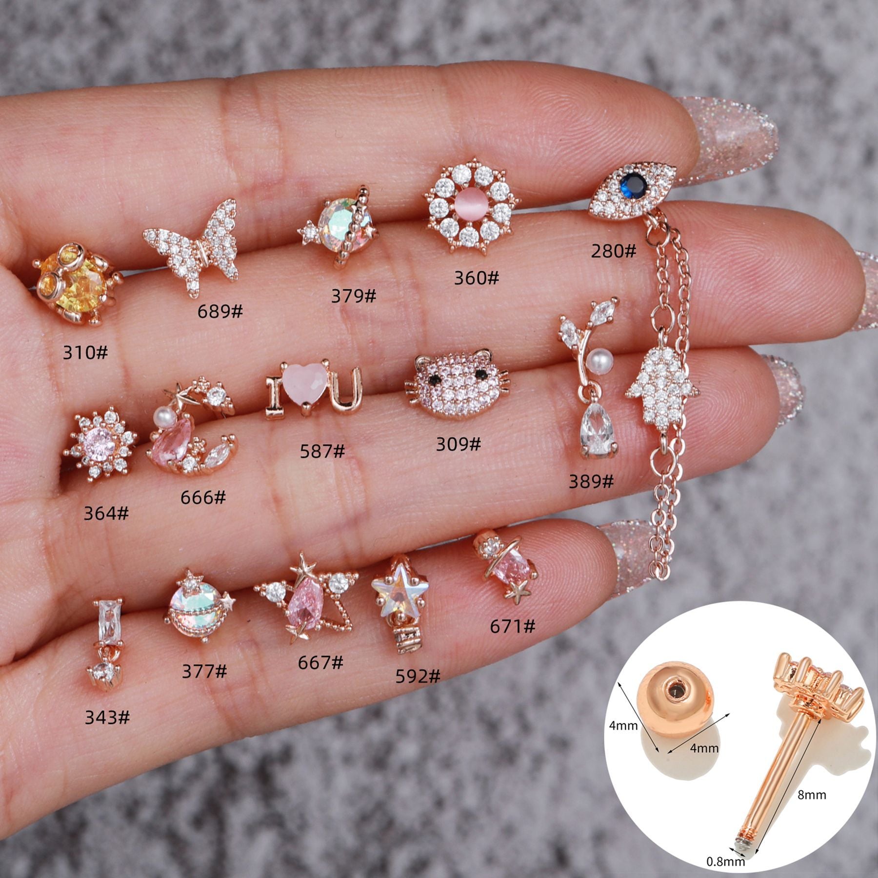 20G Tiny Star Stud Earrings for Cartilage & Conch Piercing - Hypoallergenic Stainless Steel Body Jewelry | Perfect for Daily Wear, Parties & Gifts (EGD0310)