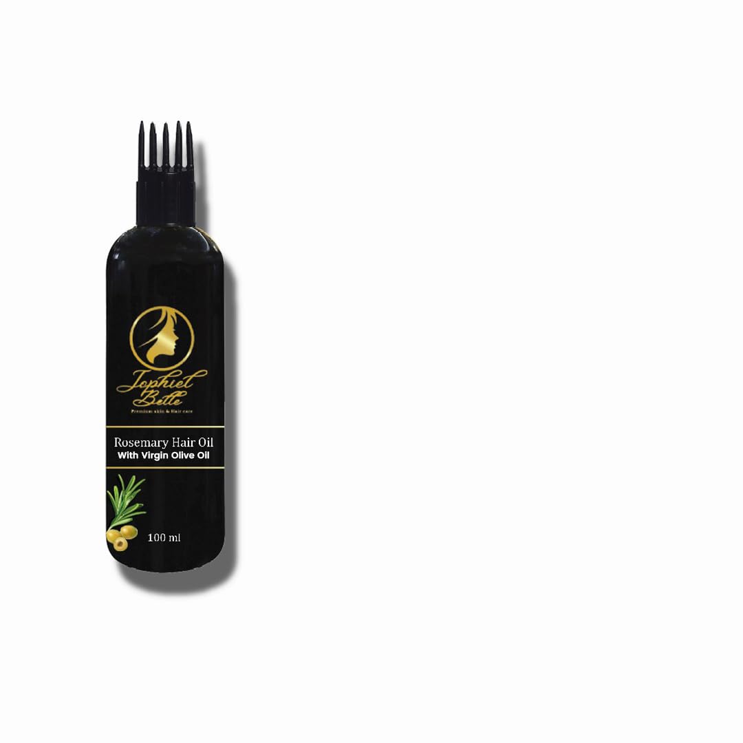 Jophiel Belle Rosemary Hair Oil with Virgin Olive Oil – Nourishing & Strengthening Formula for Hair Growth & Scalp Health – 100ml – Perfect for Dry, Damaged Hair & Daily Hair Care Routine