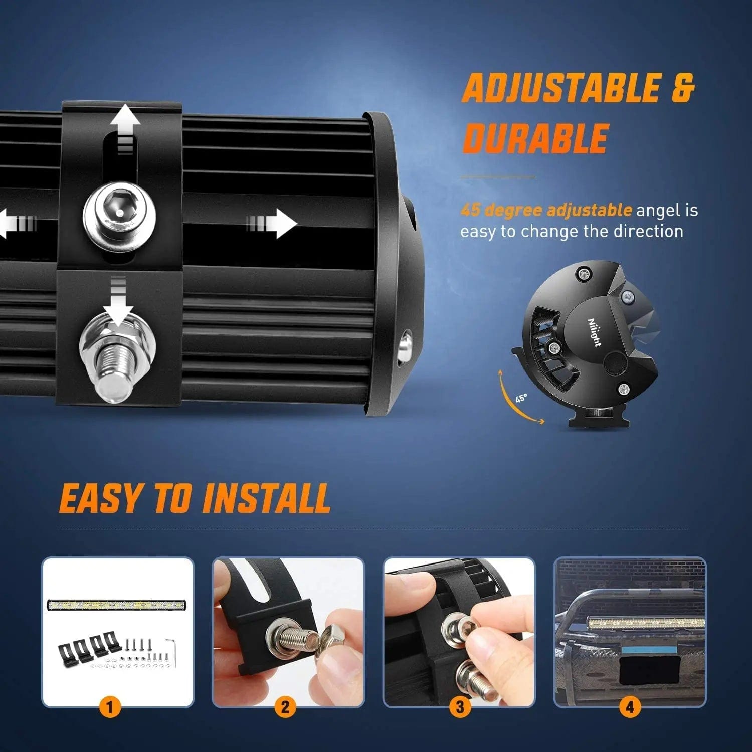 37 Inch 780W 78000LM Triple Row LED Light Bar - Spot Flood Combo Beam, 14AWG Wiring with 3Pin Switch - Perfect for Off-Road Trucks, ATVs, Boats & Emergency Vehicles