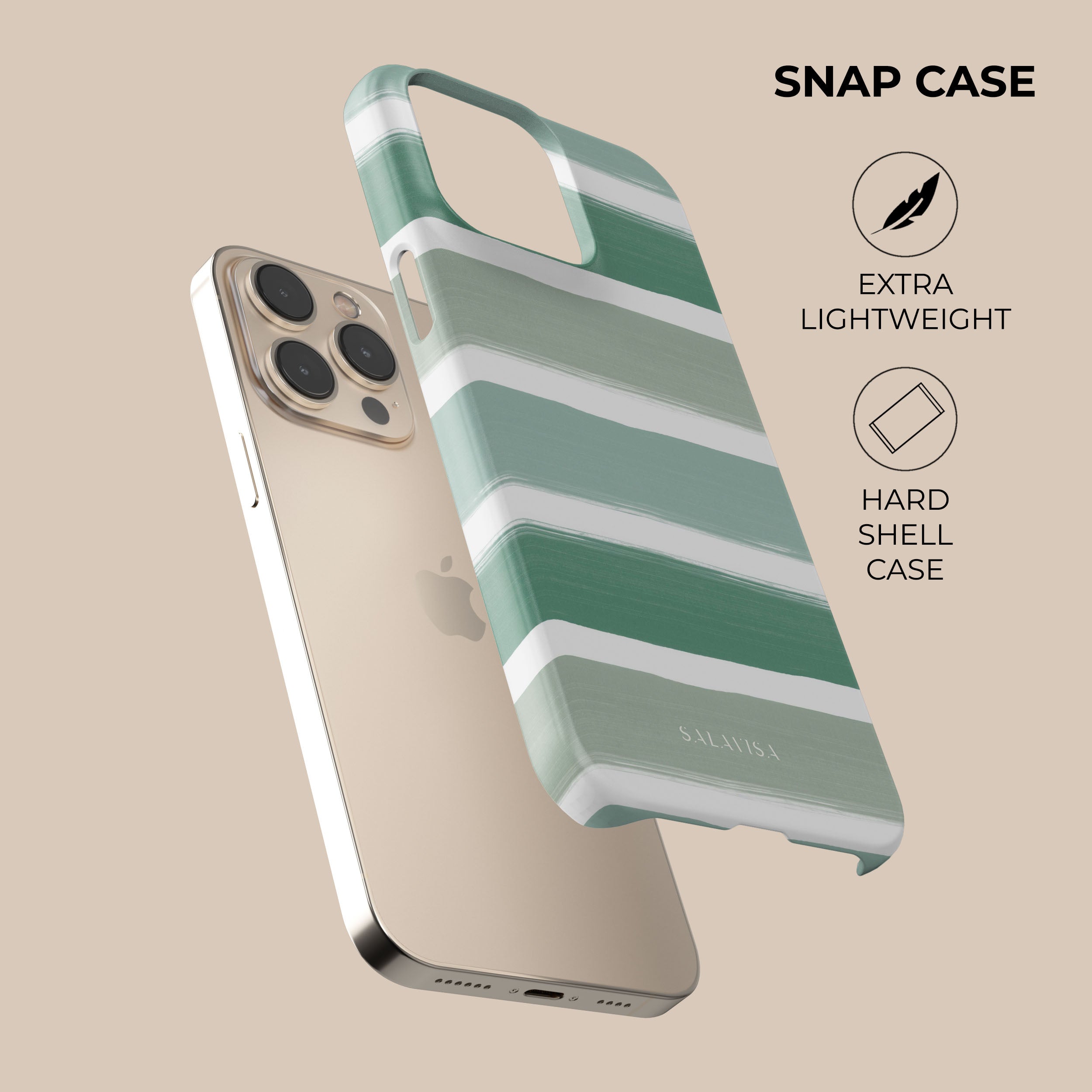 Mint Bands Phone Case - Slim Protective Cover for iPhone & Android - Perfect for Everyday Use, Travel & Outdoor Activities