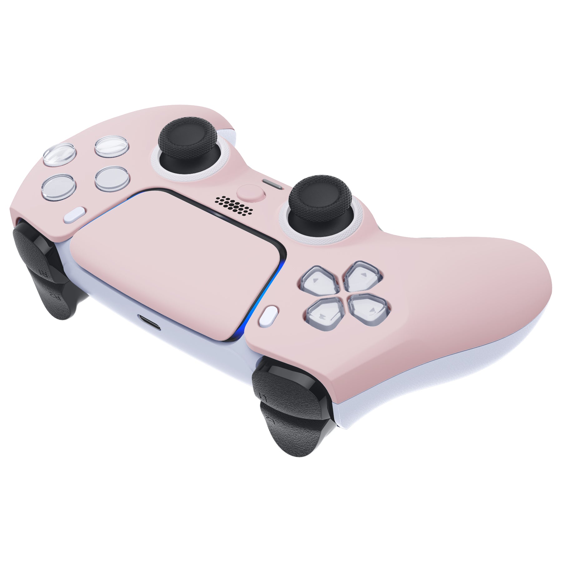 eXtremeRate LUNA Redesigned PS5 Controller Front Shell with Touchpad - Compatible with BDM 010/020/030/040/050 Models - Cherry Blossom Pink Replacement Cover for Enhanced Gaming Experience