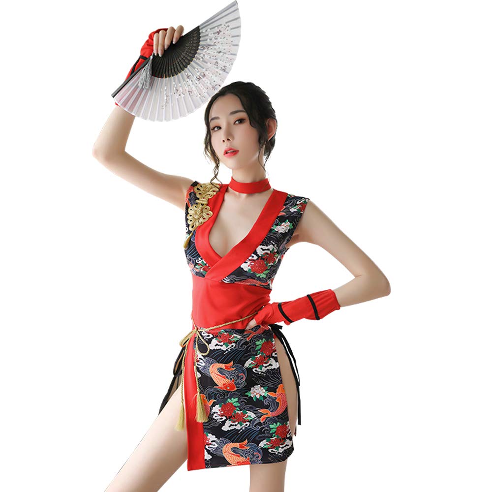 **RONGYEE Chinese Style Lingerie Cheongsam Costume - Anime Babydoll Suit for Cosplay, Halloween & Boudoir Photography**