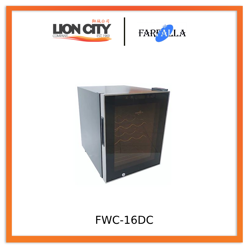Farfalla FWC 16DC 16 Bottle Dual Zone Wine Cooler Refrigerator - Perfect for Home, Kitchen, or Wine Cellar Storage