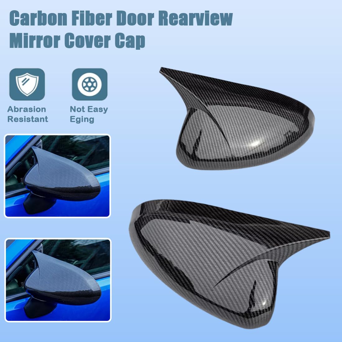 Carbon Fiber Rear View Mirror Cover for 2022-2024 Subaru BRZ & Toyota GR86 - Side Mirror Cap Replacement - Perfect for Car Customization & Protection