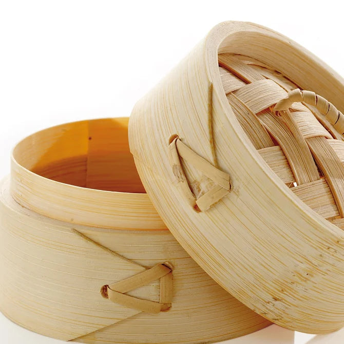 4 Inch Bamboo Steamer Basket for Dumplings, Buns & Vegetables | Reusable Natural Bamboo Steamer for Healthy Cooking | Perfect for Asian Cuisine, Dim Sum & Meal Prep