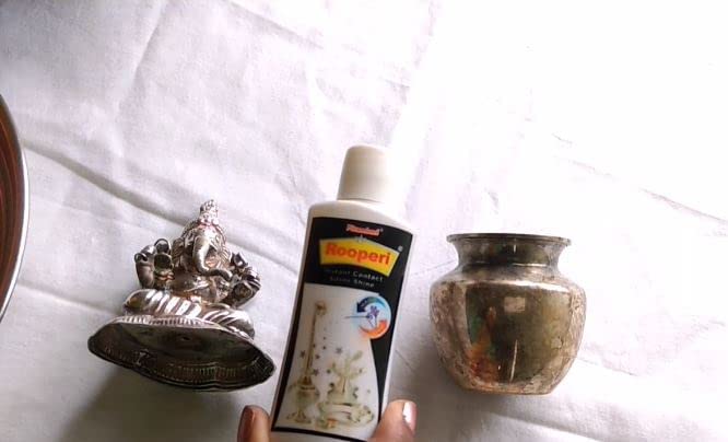 GEETA SWACHH Rooperi Silver Shine Instant Cleaner 50ml - Jewelry & Silverware Polish for Rings, Necklaces & Utensils - Quick & Easy Cleaning Solution for Home & Travel