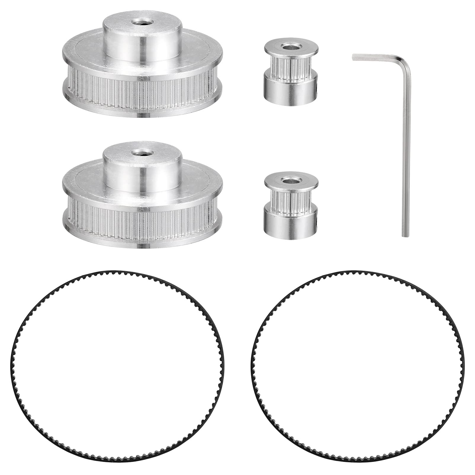 ULTECHNOVO 3D Printer Timing Belt Pulley Kit - Synchronous Wheel Set with Stepper Motor Pulley, Reduction Gear & Hex Wrench for Smooth 3D Printing & DIY Projects