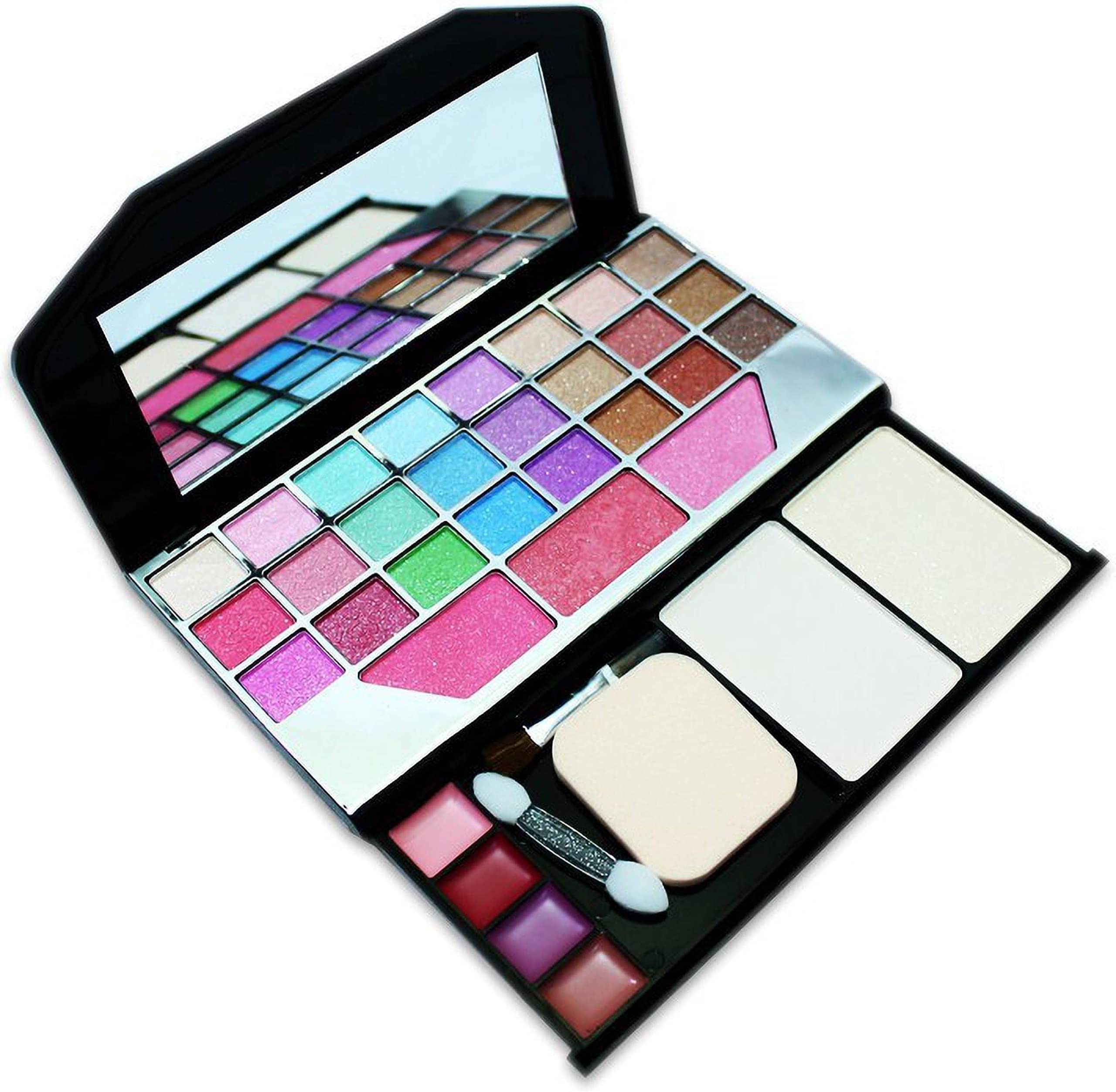 **TYA 6155 Makeup Kit + 12-Piece Makeup Brush Set with Storage Box + 6 Beauty Blender – Complete Face Makeup Combo for Professional & Everyday Glam**    *(Use Case: Perfect for makeup artists, beginners, and beauty enthusiasts for flawless foundation, contouring, and blending at home or on-the-go.)*