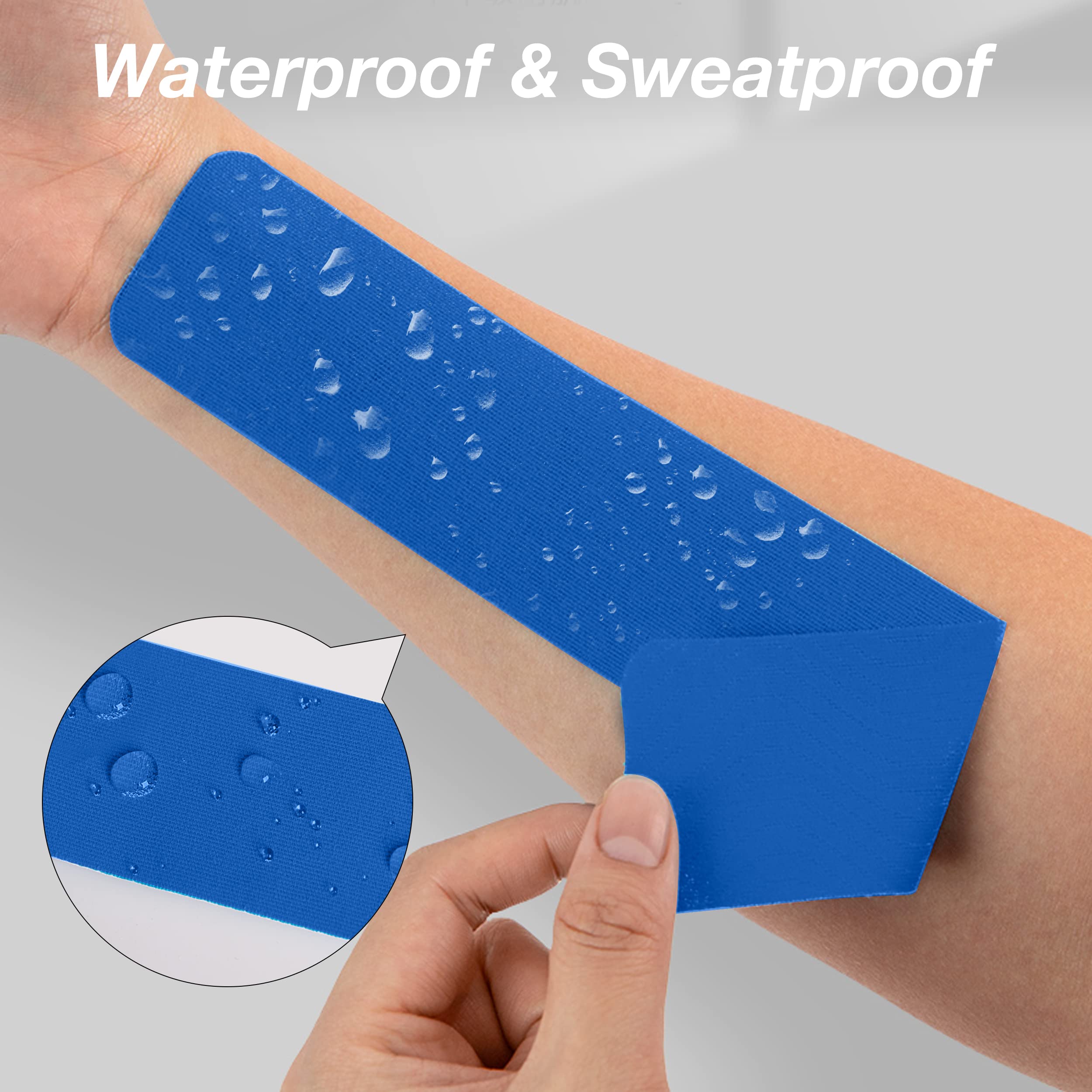 Premium Kinesiology Tape - 4 Rolls Elastic Sports Tape Set for Muscle Support & Pain Relief | Breathable, Waterproof Athletic Tape for Running, Yoga, Gym Workouts & Injury Recovery