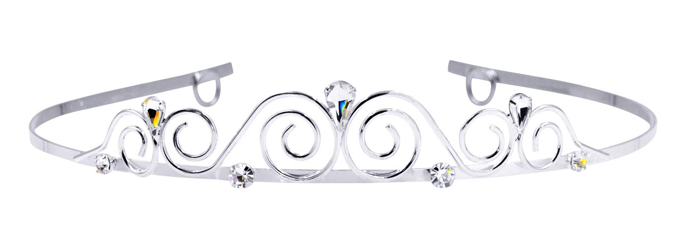Crystal Wire Tiara Headband - Elegant Celtic Circles Design for Weddings, Prom & Special Occasions