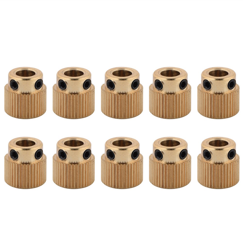 10Pcs 26/40 Teeth Brass Drive Gear for MK7 MK8 Extruder - High Precision 3D Printer Replacement Parts (40 Teeth) - Perfect for DIY 3D Printing Projects & Printer Maintenance