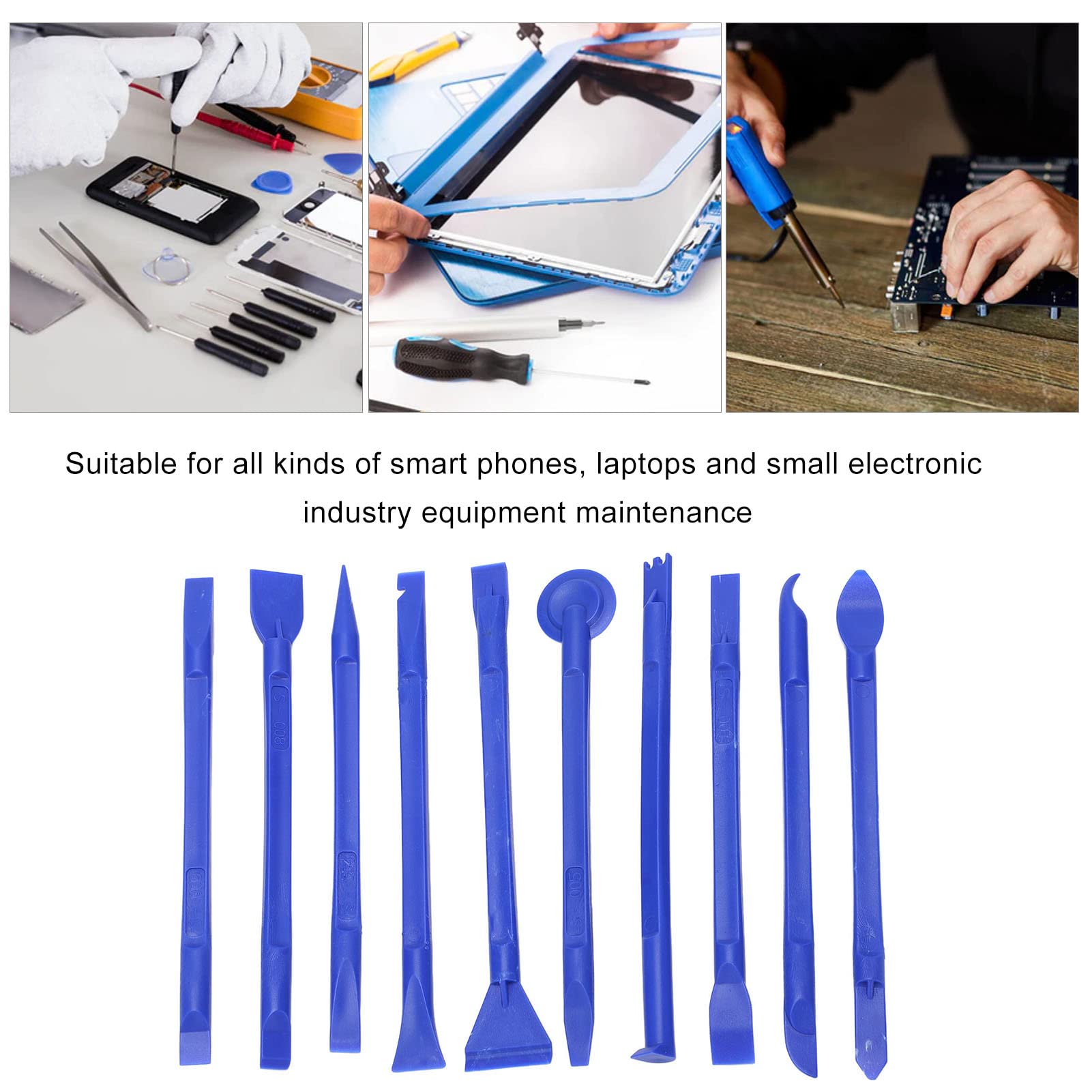 100PCS Anti-Static Spudger Set - Electronics Repair Tool Kit with Lightweight ABS Pry Tools for iPhone, Samsung, Laptop & Tablet Opening - Blue Phone Repair Tools for Technicians & DIY Enthusiasts (Perfect for Screen Replacement & Internal Component Access)