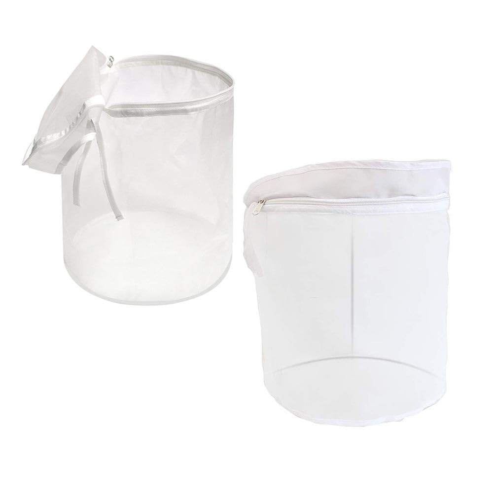 Agroplus Reusable 5 Gallon Strainer Bags - 2 Pack | Fine Mesh Filter Bags for Brewing, Cheese Making & Juice Extraction | Food Grade Nylon Mesh Bags for Home & Commercial Use
