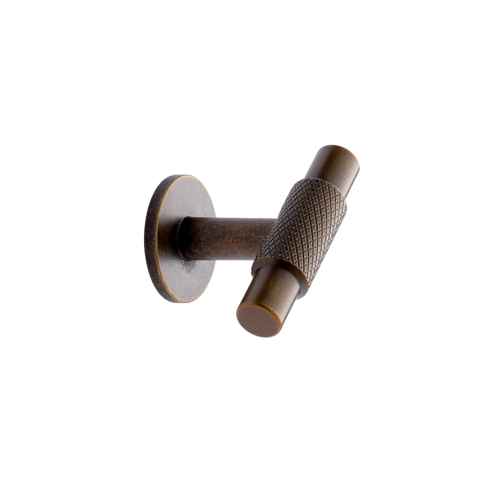Vintage Antique Bronze Knurled Cabinet Knobs and Drawer Pulls - Rustic Hardware for Kitchen Cabinets, Dressers & Furniture Restoration