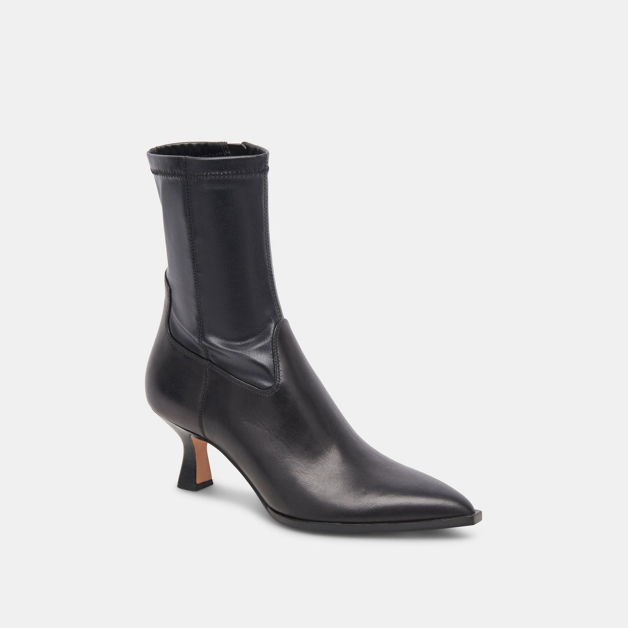 ARYA Wide Calf Boots for Women - Black Leather Ankle Boots with Comfortable Fit - Perfect for Work, Casual Wear & Outdoor Activities