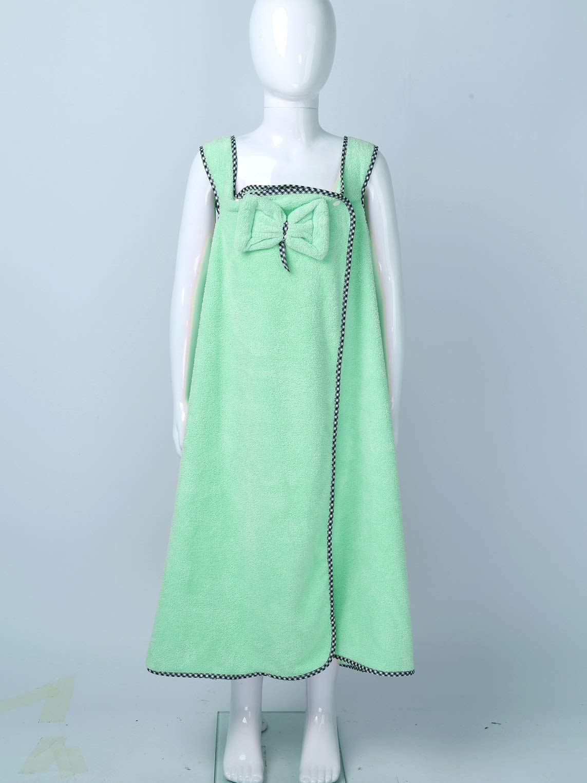 **Aislor Girls' Cotton Bathrobe with Bowknot - Soft Terry Cloth Bath Wrap for Kids - Spa & Pool Cover Up for Toddlers and Children**    *(Use for bath time, swimming, spa days, or cozy loungewear at home!)*