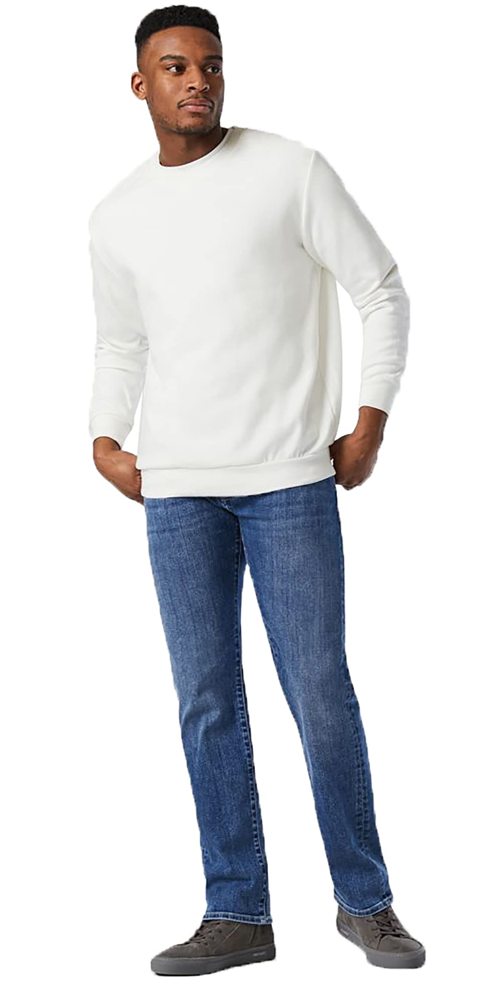 Mavi Zach Men's Straight Leg Jeans - Regular Rise, Classic Fit Denim Pants for Casual Wear & Everyday Outfits