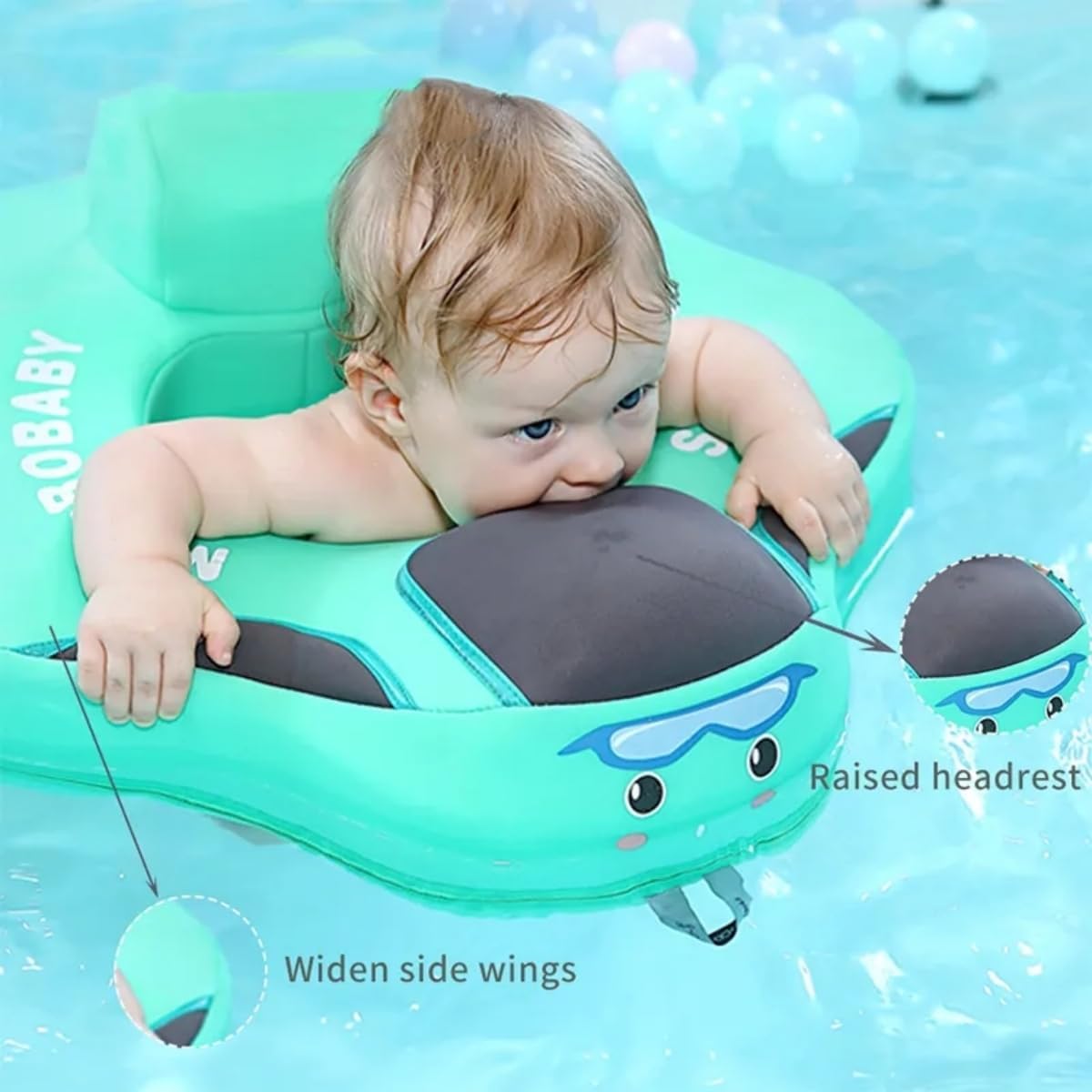 **Mambo Baby Pool Float - Non-Inflatable Infant Swimming Float with Safe Seat for Toddlers Age 3-24 Months | Perfect for Backyard Pools, Beach Trips & Summer Water Play**