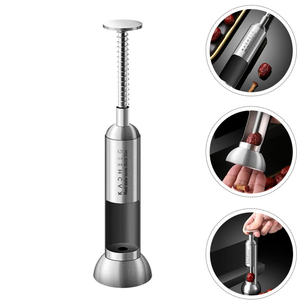 Stainless Steel Fruit Core Remover Tool - Cherry, Date, Apple Corer for Kitchen - Easy to Use Kitchen Gadget for Pitting Fruits (Perfect for Baking, Cooking & Meal Prep)