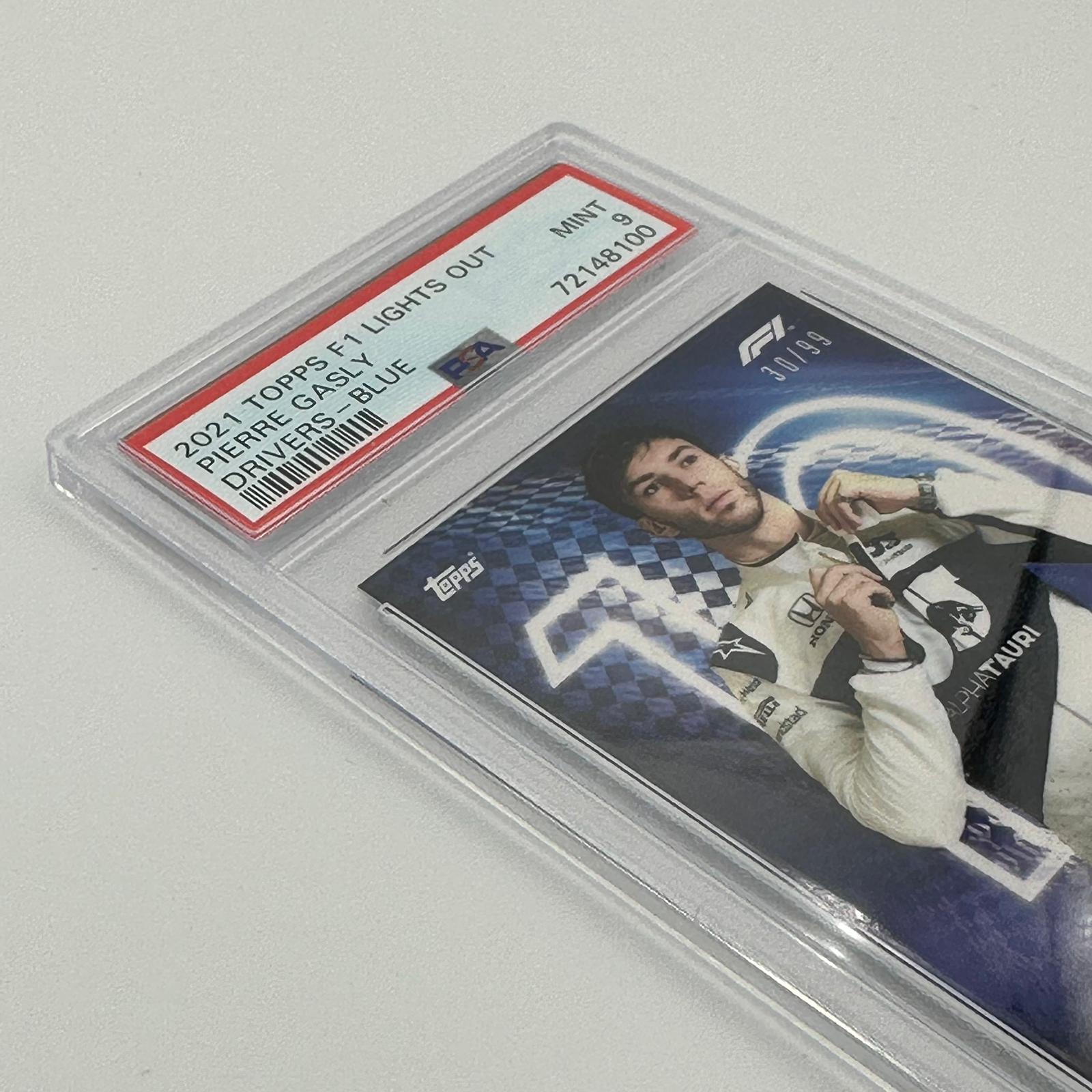 PSA 9 Graded 30/99 Pierre Gasly Blue Parallel F1 Racing Card - Collectible for Motorsport Fans & Memorabilia Enthusiasts