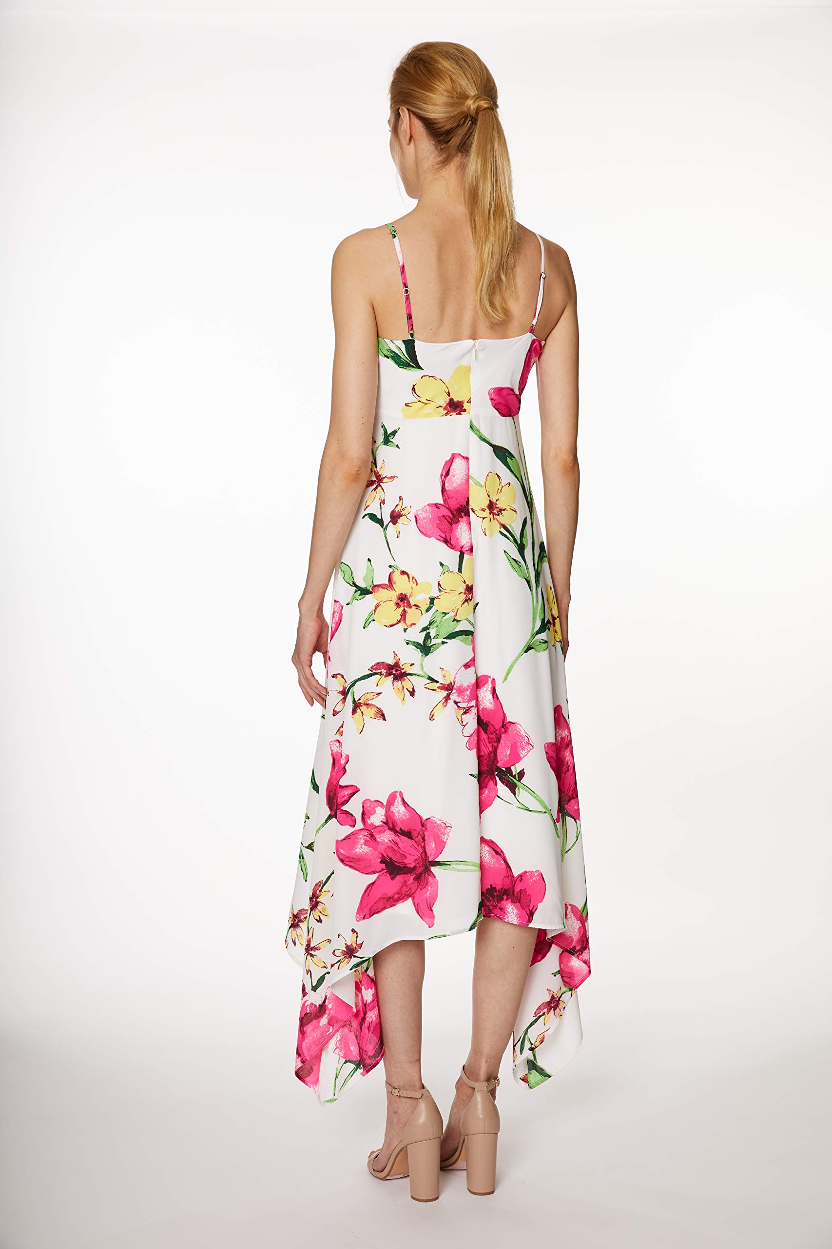 Shelli Segal Women's Floral Print Maxi Dress - Elegant Summer Beach Dress for Vacations, Weddings & Outdoor Parties