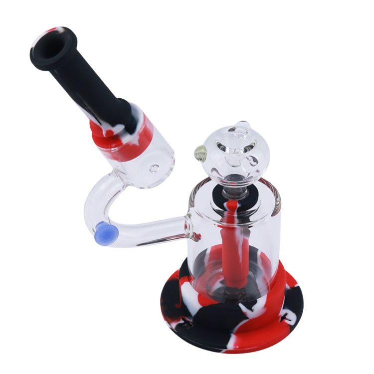 Premium Mini Silicone Glass Bong - Portable Detachable Water Pipe for Smooth Smoking | Perfect for Travel, Camping & Home Use