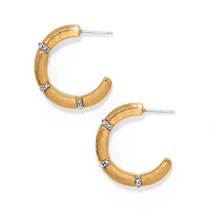 Brighton Meridian Geo Open Hoop Earrings - Gold Tone Statement Jewelry for Women | Perfect for Parties, Date Nights & Everyday Wear