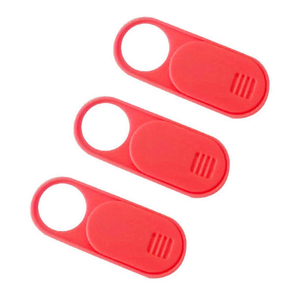NewshijieCOb 3-Pack Ultra Thin Camera Privacy Cover - Slider Webcam Protector for Phones, Laptops, Tablets (Red) | Secure Your Device Camera for Online Meetings, Video Calls & Privacy Protection