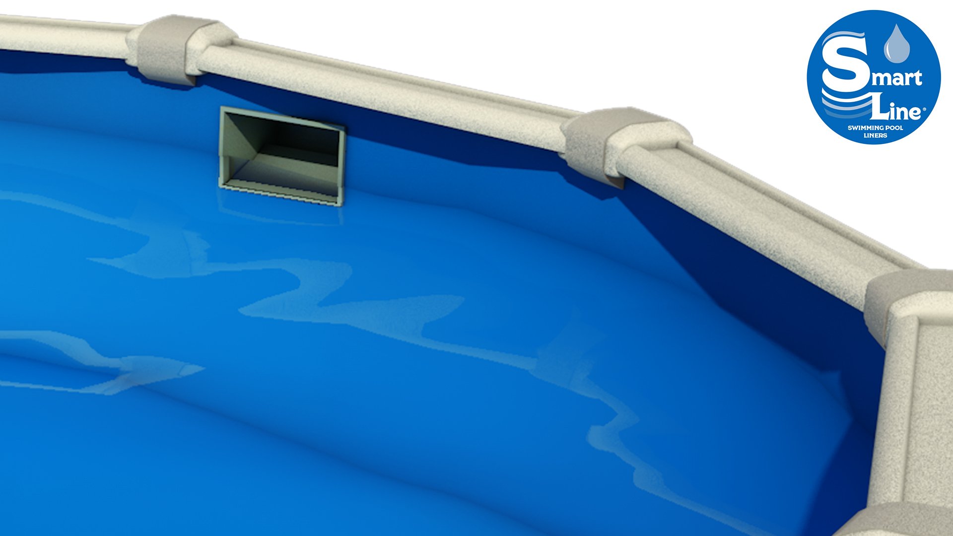 Smartline Solid Blue 12x28-Foot Oval Pool Liner | Overlap Style | 48/52-Inch Wall Height | 25-Gauge Virgin Vinyl | for Steel Sided Above-Ground Pools | Perfect for Backyard Swimming & Summer Relaxation