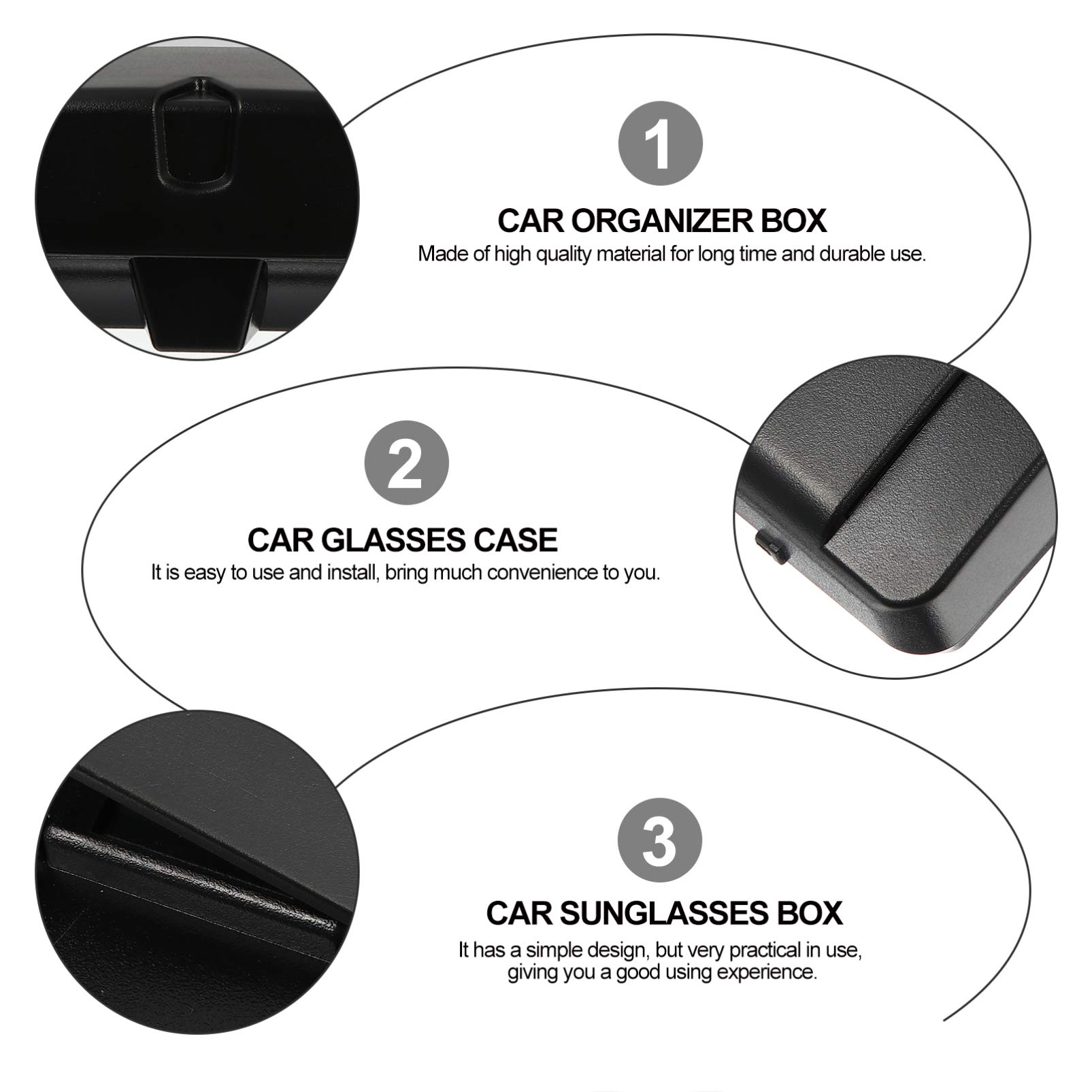 FAVOMOTO Car Visor Glasses Holder - Universal Sun Visor Storage for Driving