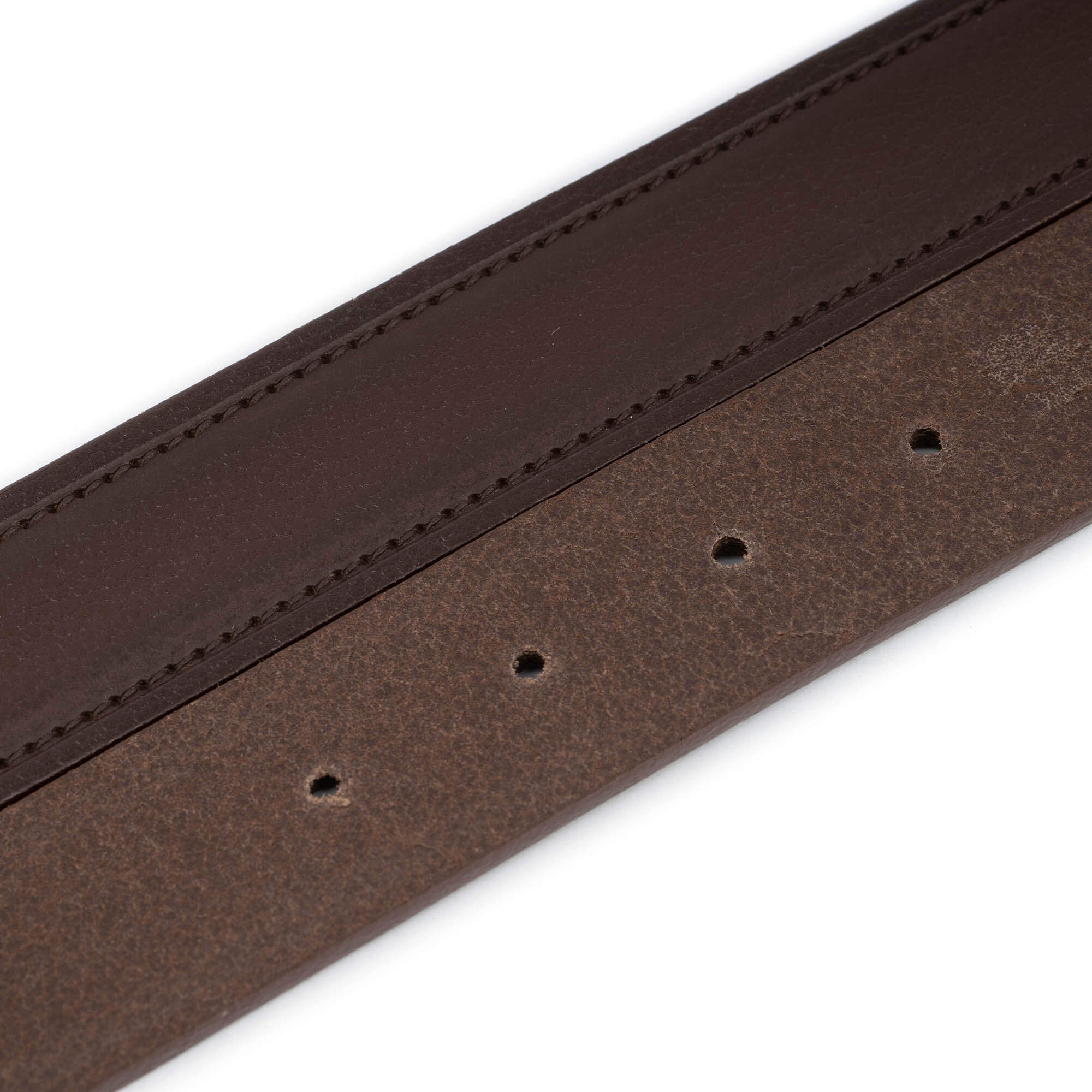 Dark Brown Calf Leather Belt Strap Replacement for Ferragamo Men's Buckle | Premium Genuine Leather Belt for Business, Casual & Formal Wear