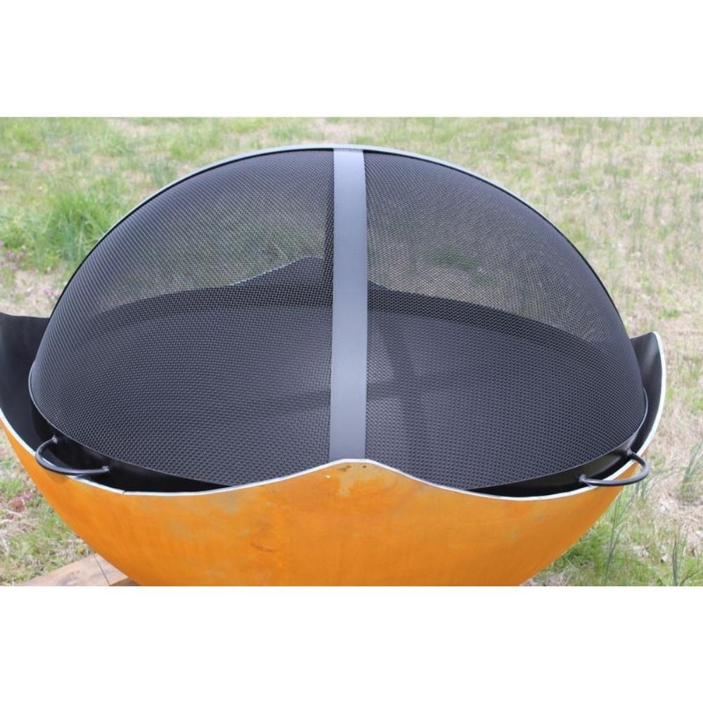 34.5 Inch Fire Pit Spark Screen for Manta & Asia 36 Inch Fire Bowls - Heavy Duty Stainless Steel Mesh Cover with Handle - Perfect for Outdoor Patio, Backyard, Camping Fire Safety